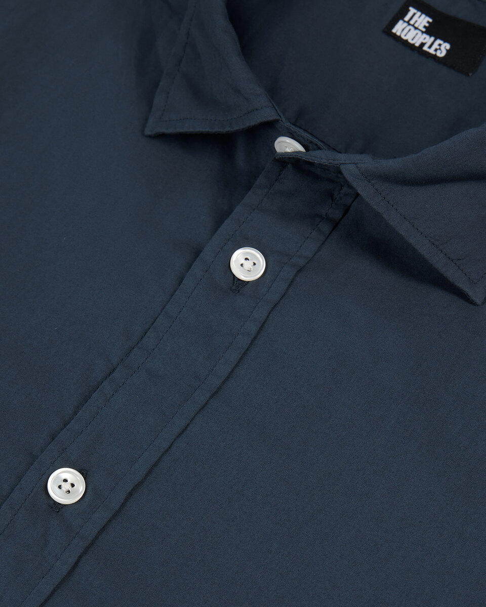 Navy blue cotton voile shirt