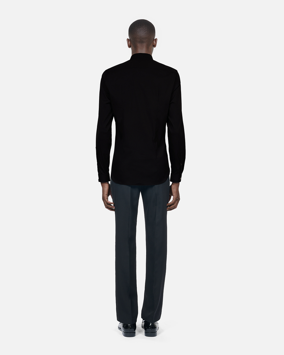 Black poplin shirt