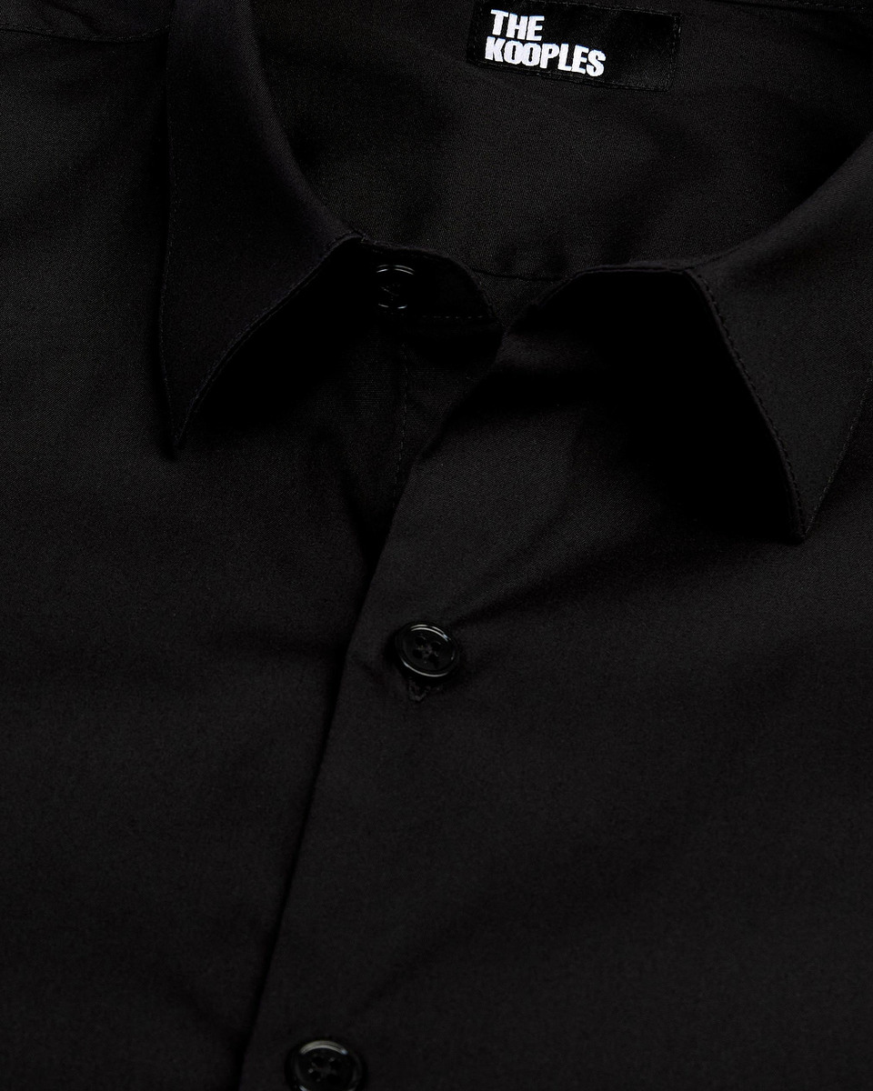 Black poplin shirt