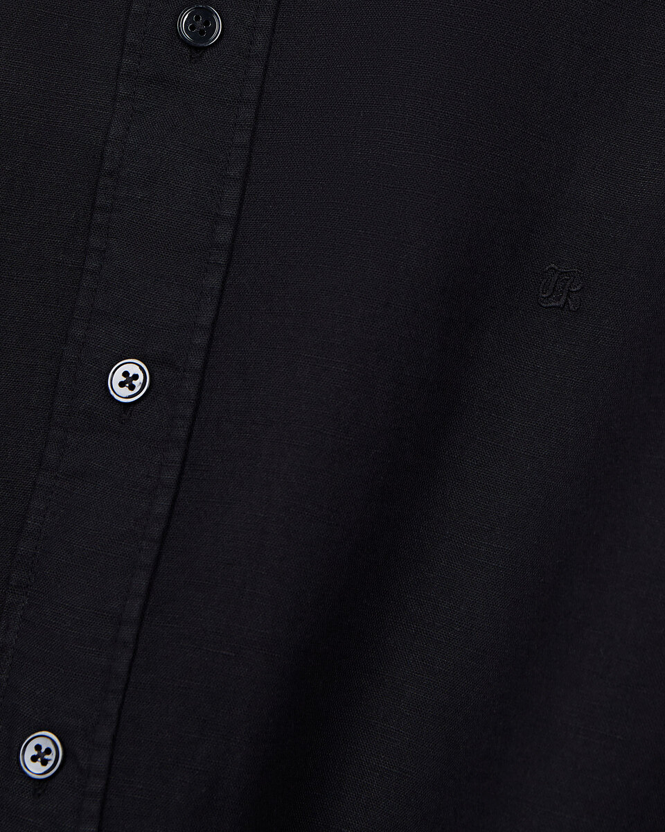 Black cotton and linen shirt