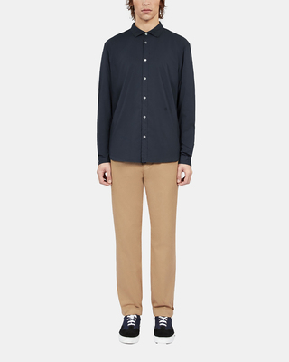 Navy blue cotton voile shirt
