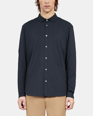 Navy blue cotton voile shirt