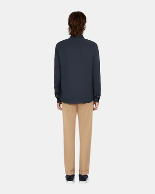 Navy blue cotton voile shirt
