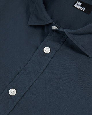 Navy blue cotton voile shirt