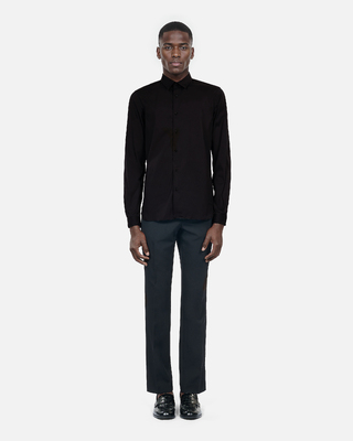 Black poplin shirt