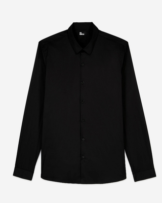 Black poplin shirt
