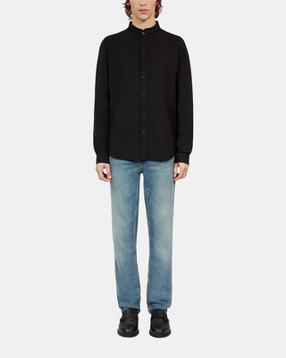 Black cotton and linen shirt