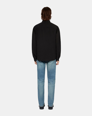 Black cotton and linen shirt