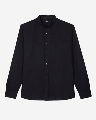 Black cotton and linen shirt