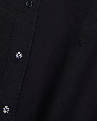 Black cotton and linen shirt