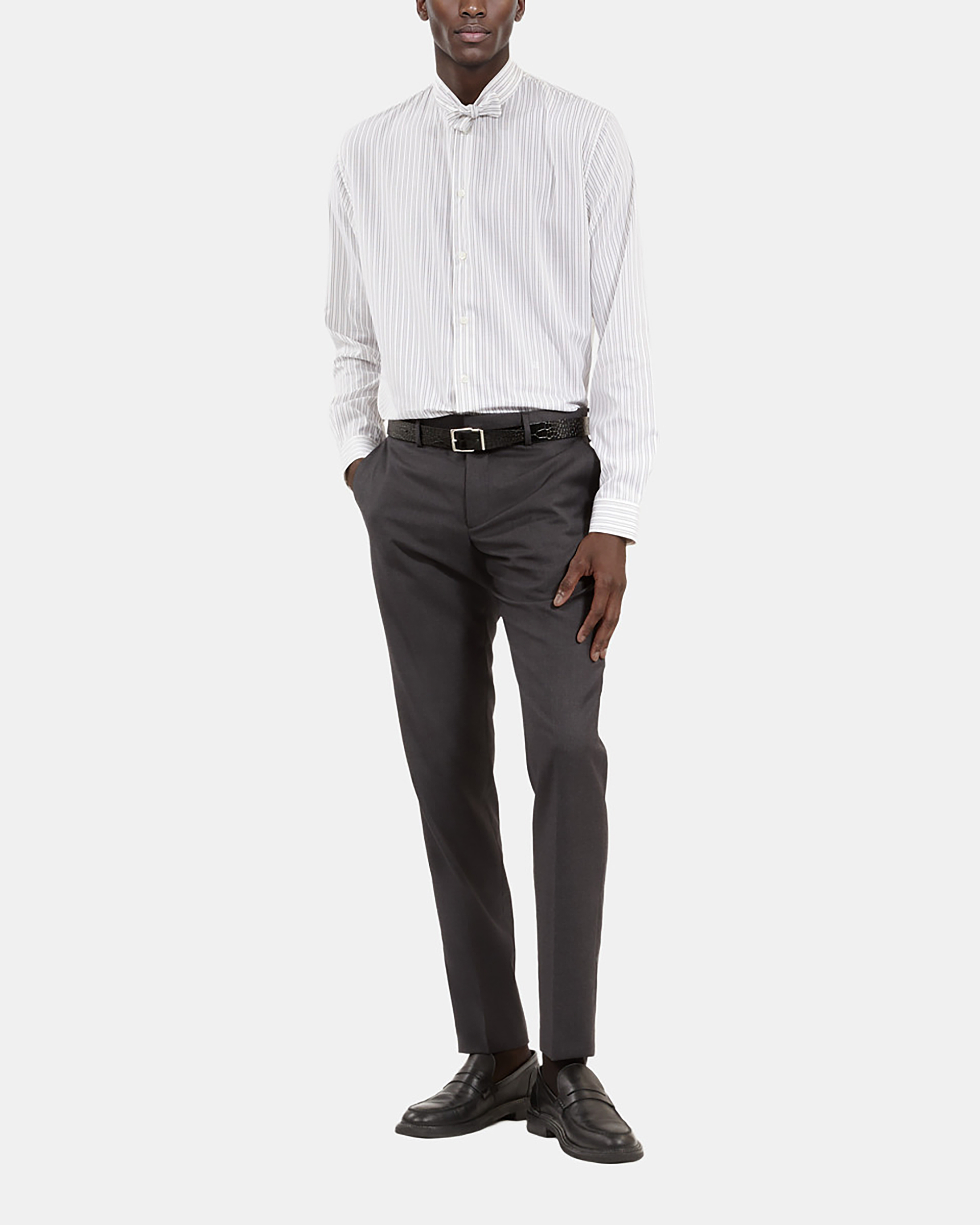 White pinstripe shirt
