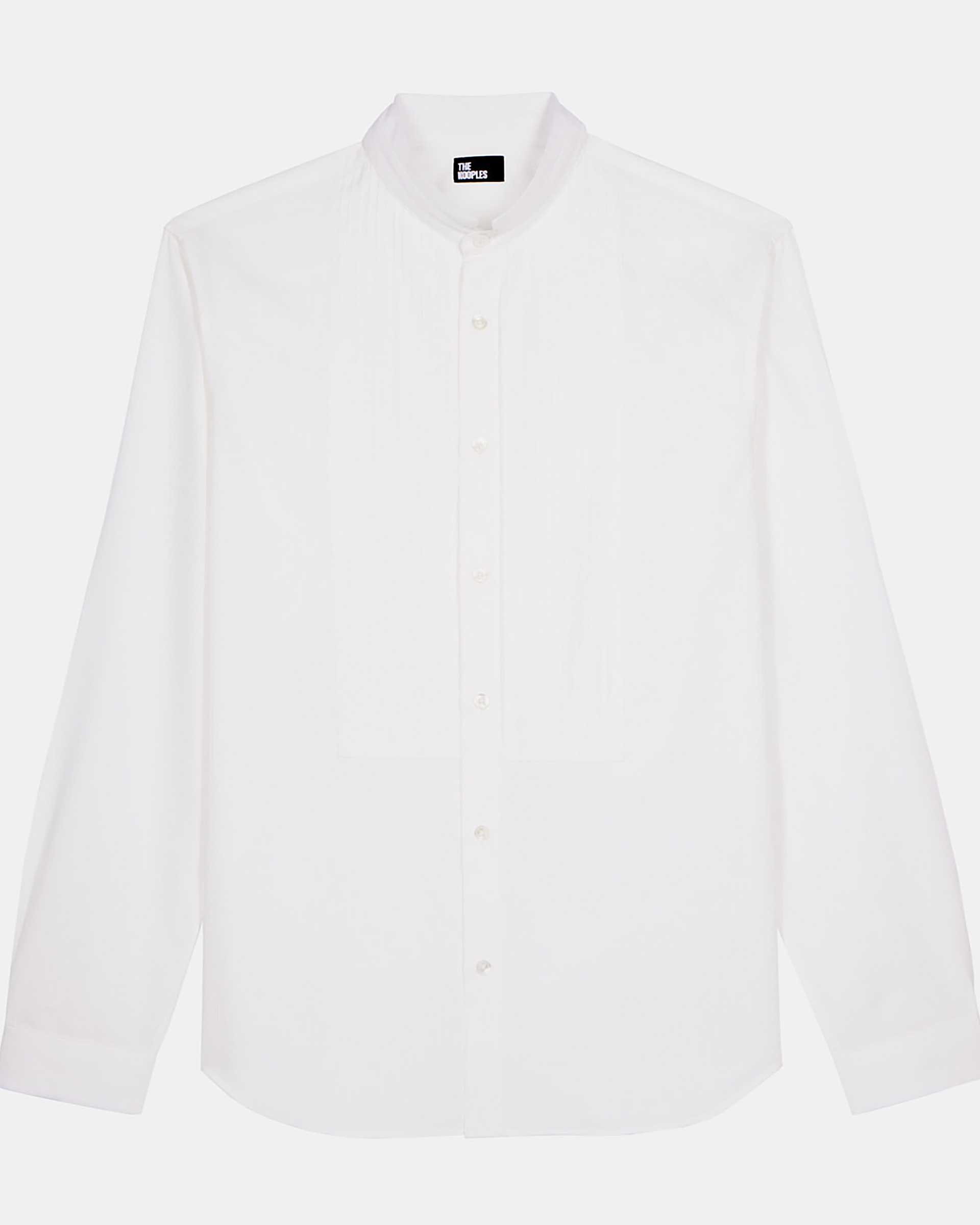 White formal shirt with officer collar
