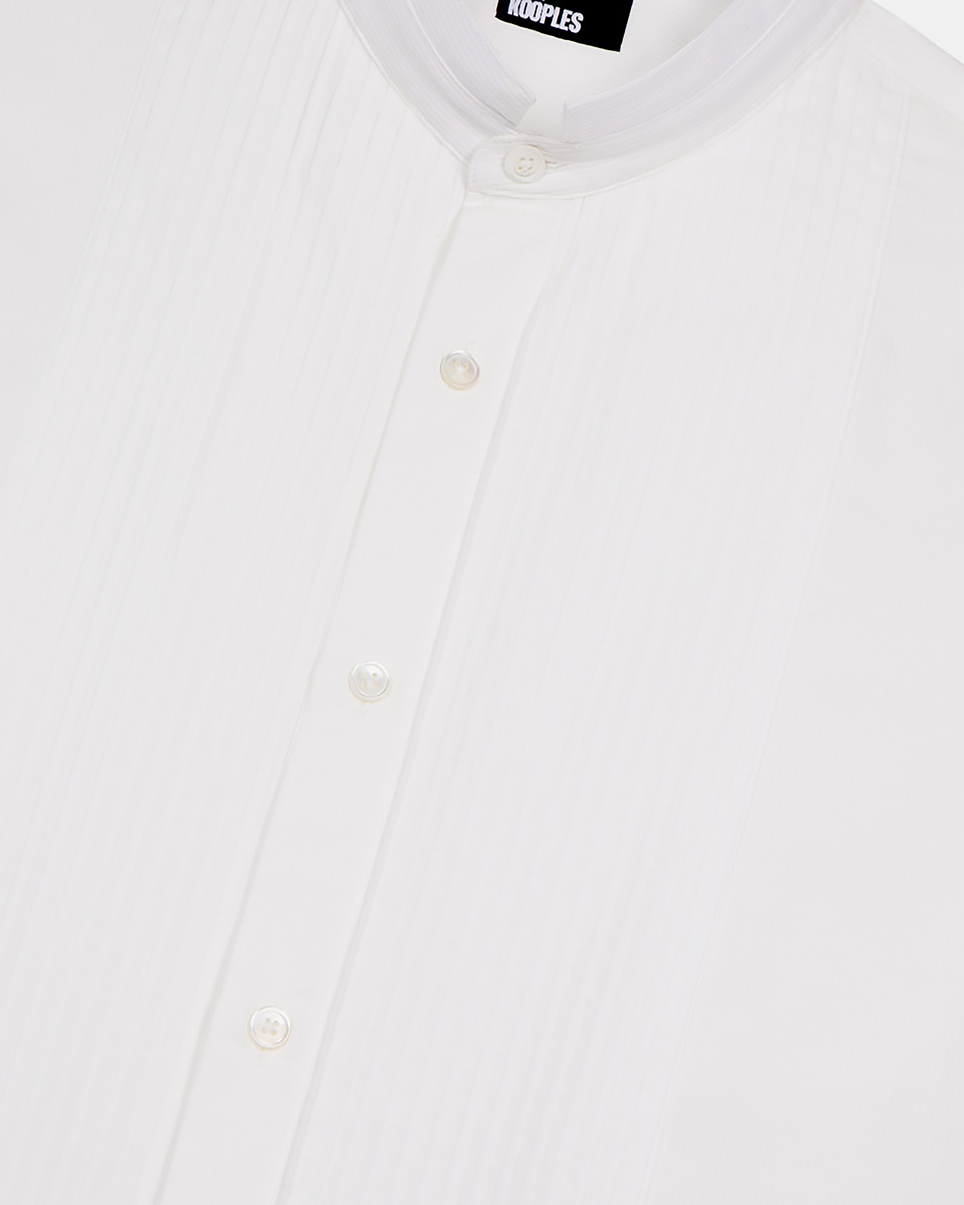 White formal shirt with officer collar