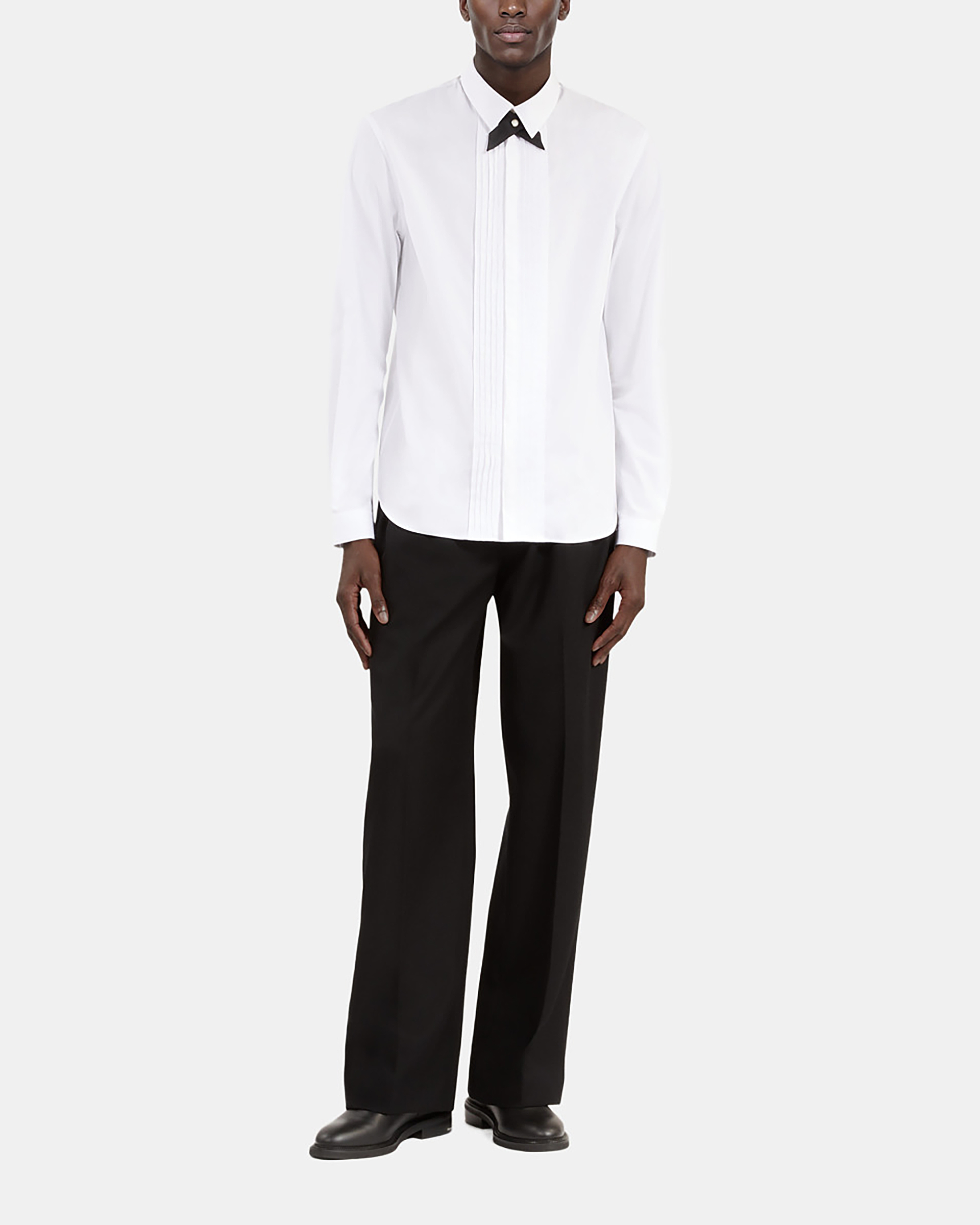 White formal shirt with classic collar
