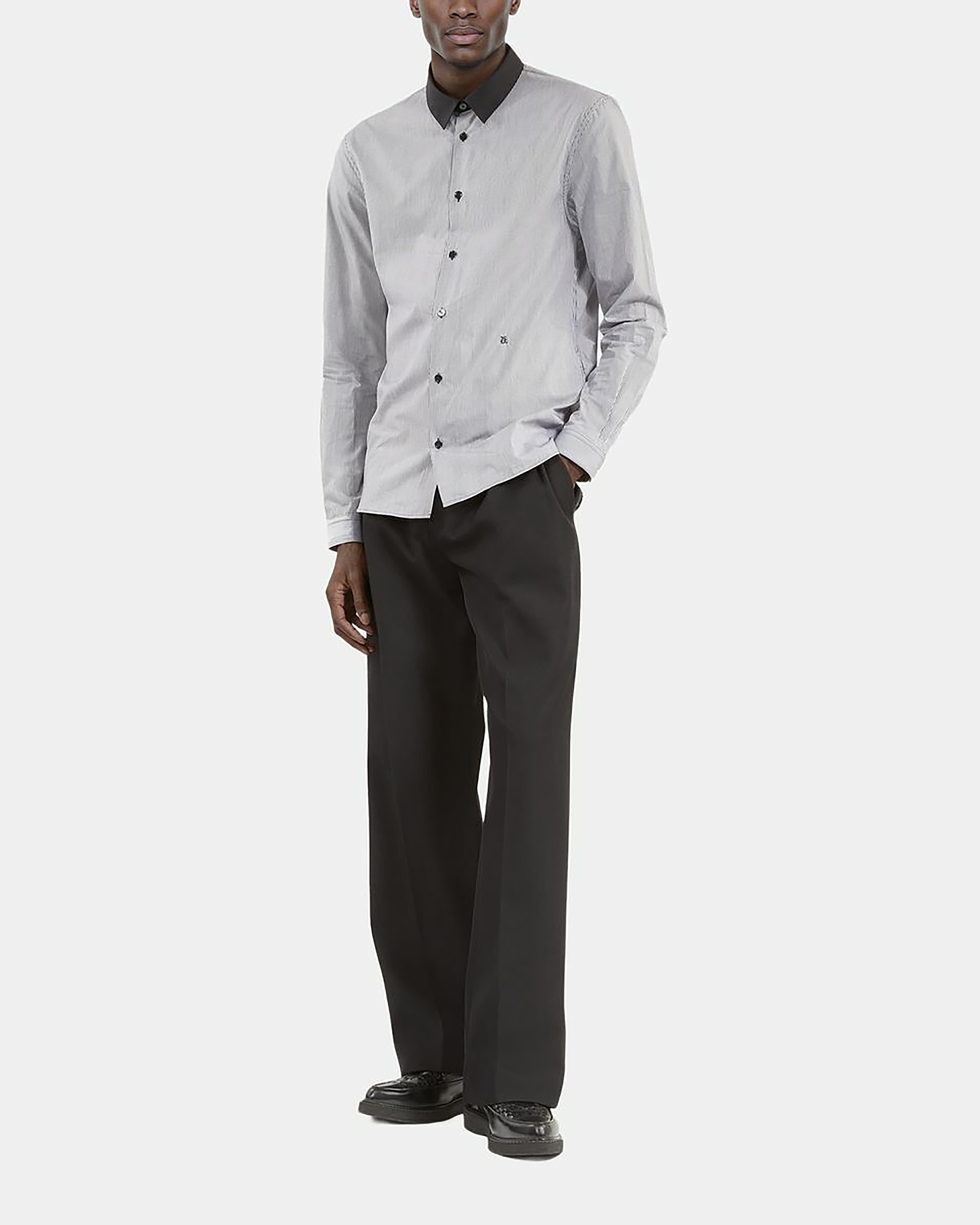 Black micro-checkered shirt