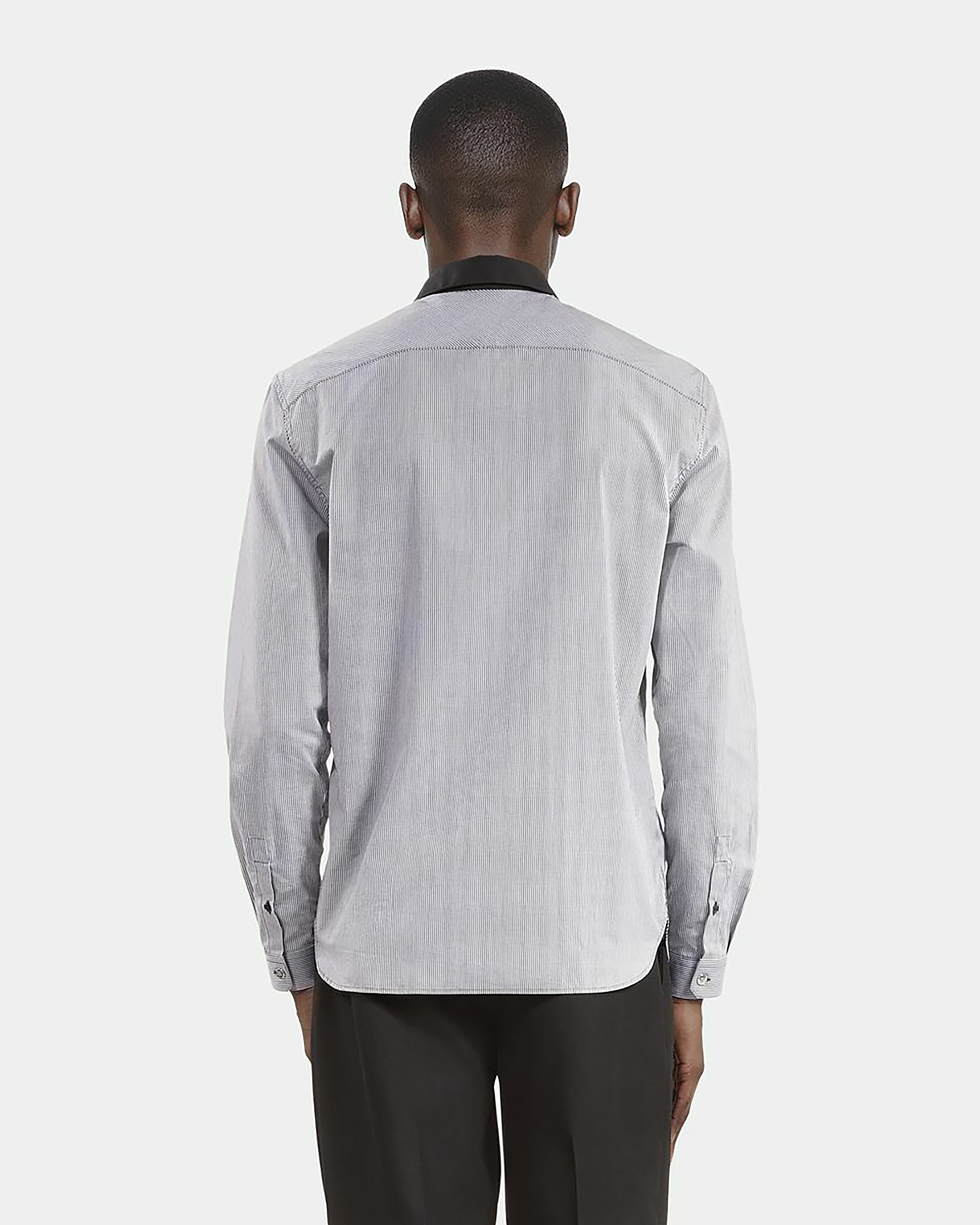 Black micro-checkered shirt