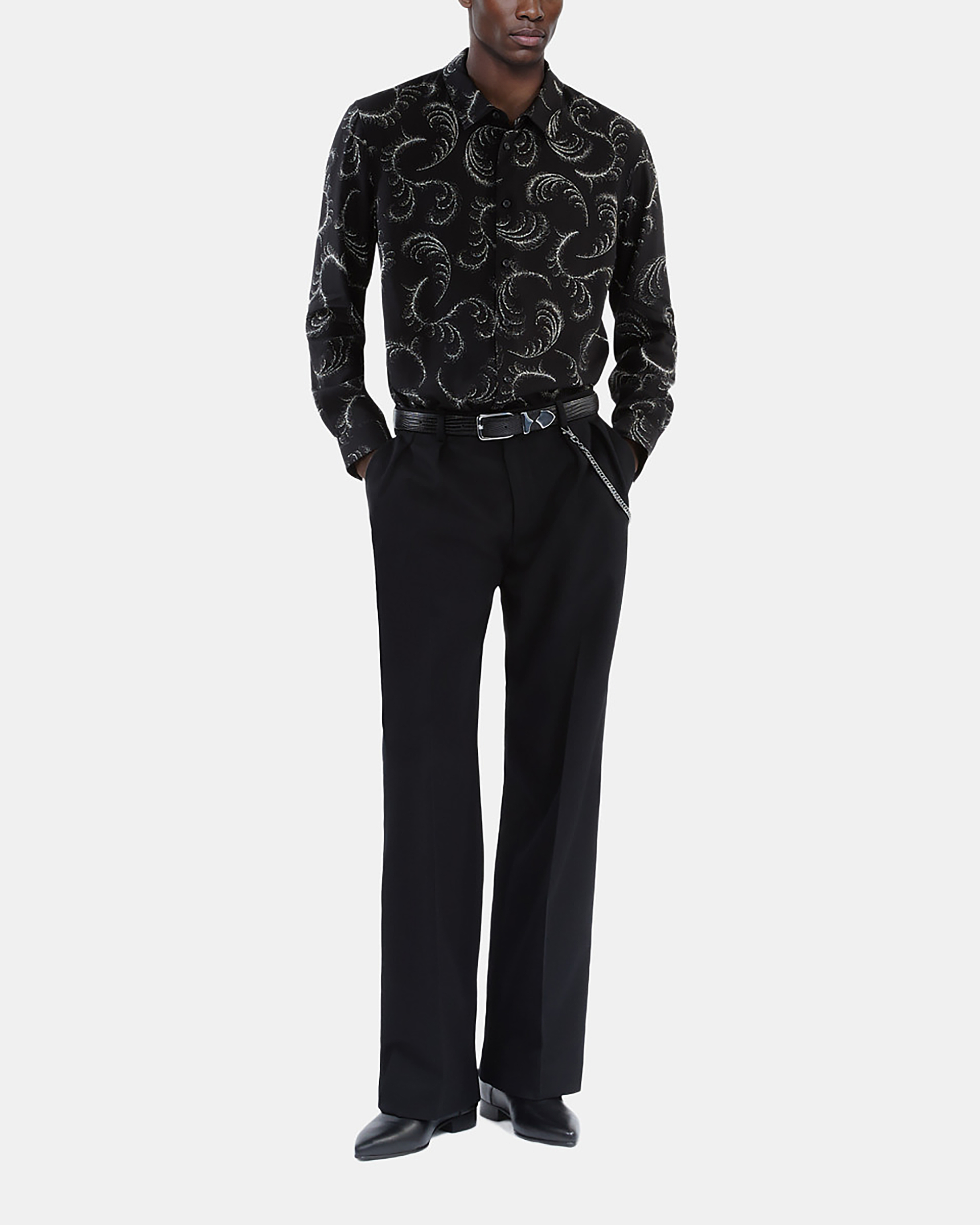 Feather print shirt