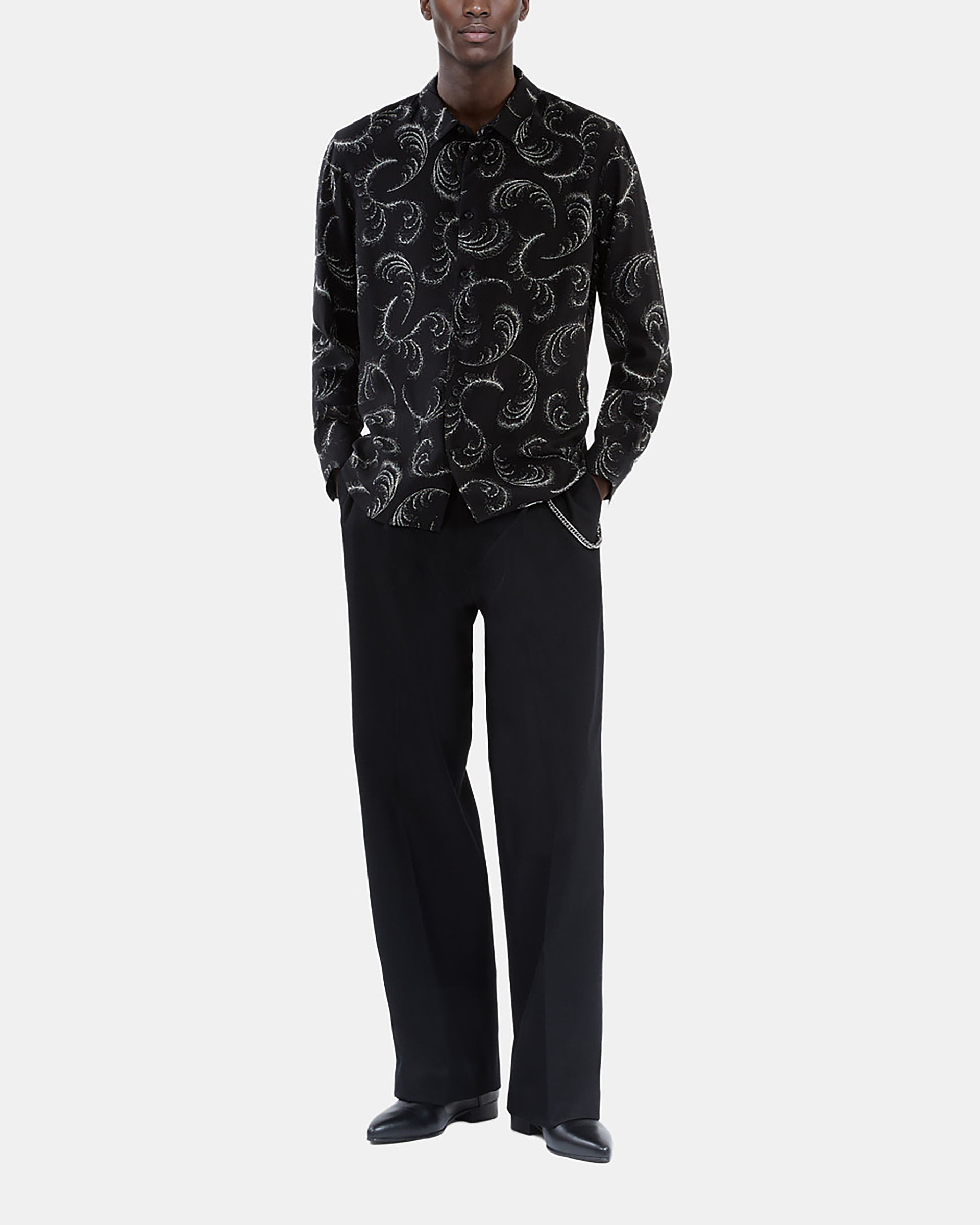 Feather print shirt