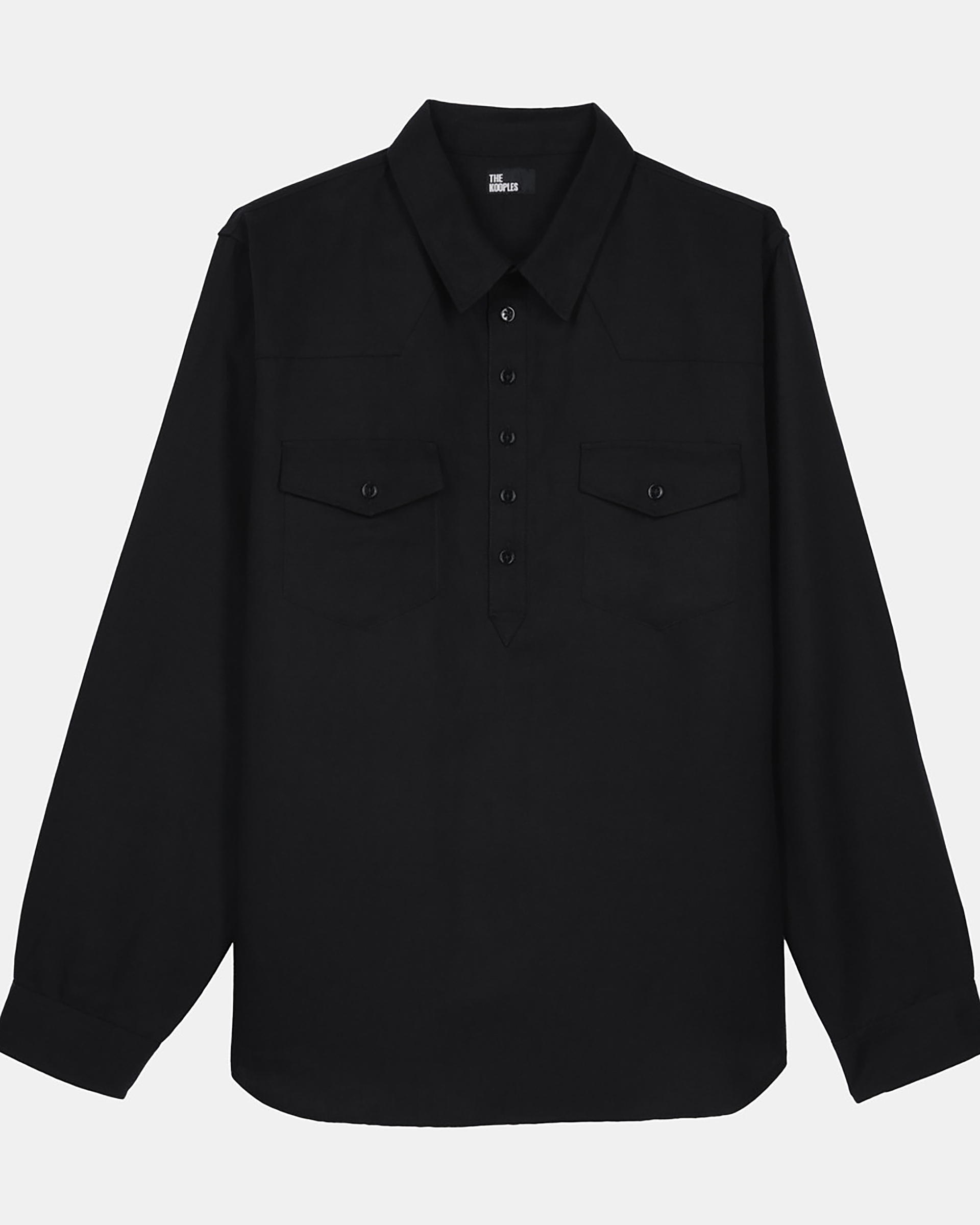 Black polo shirt