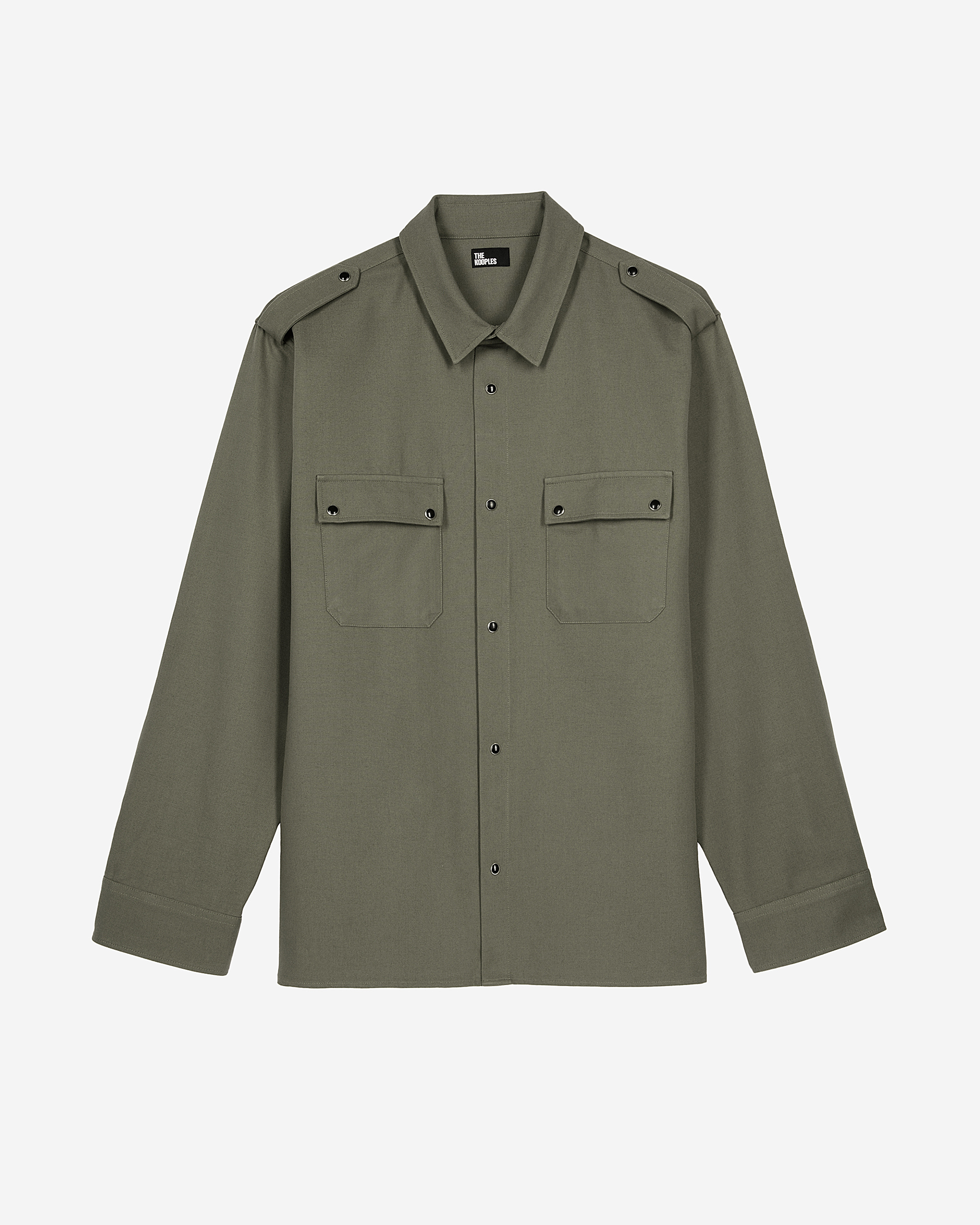 Khaki officer-style shirt