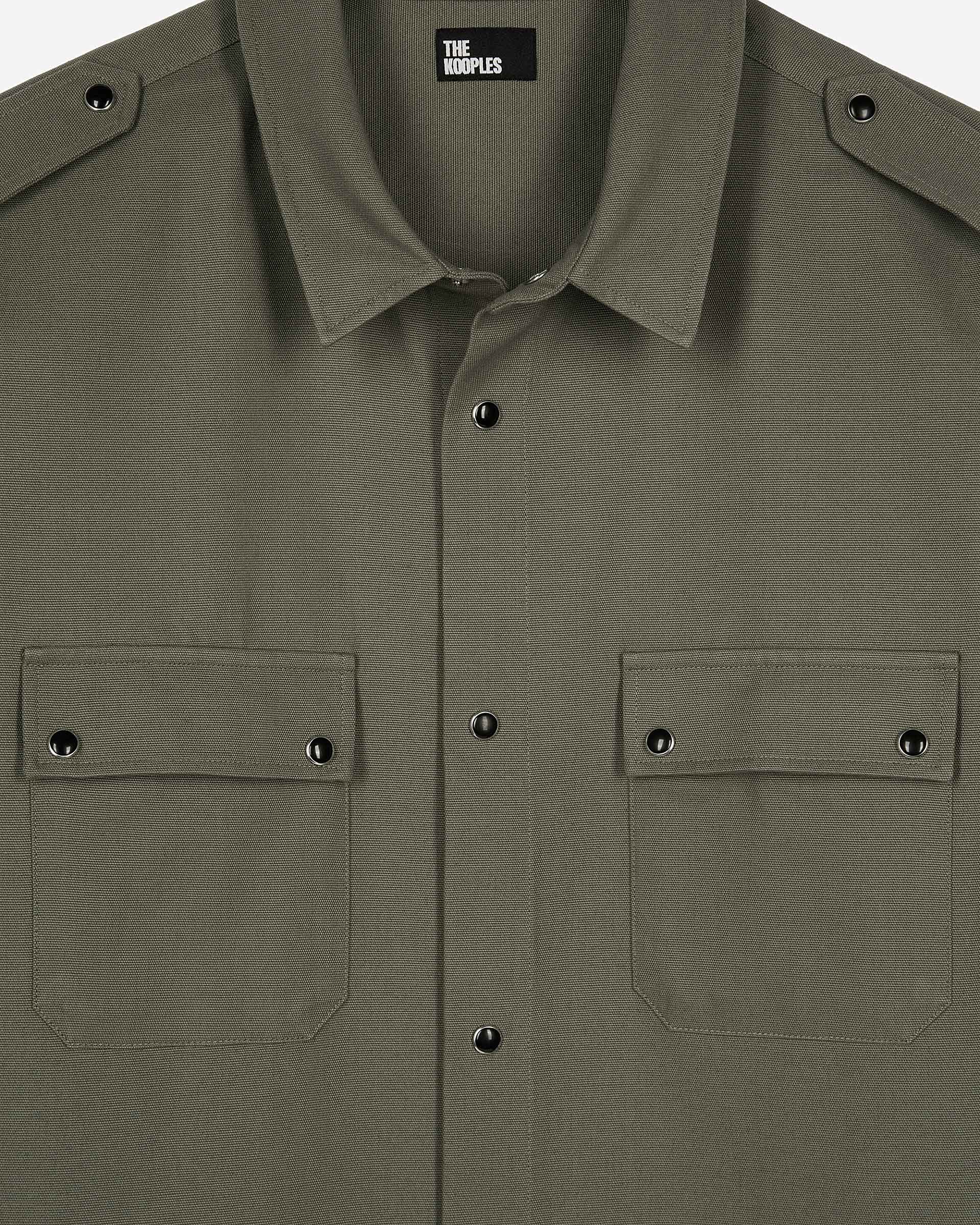 Khaki officer-style shirt