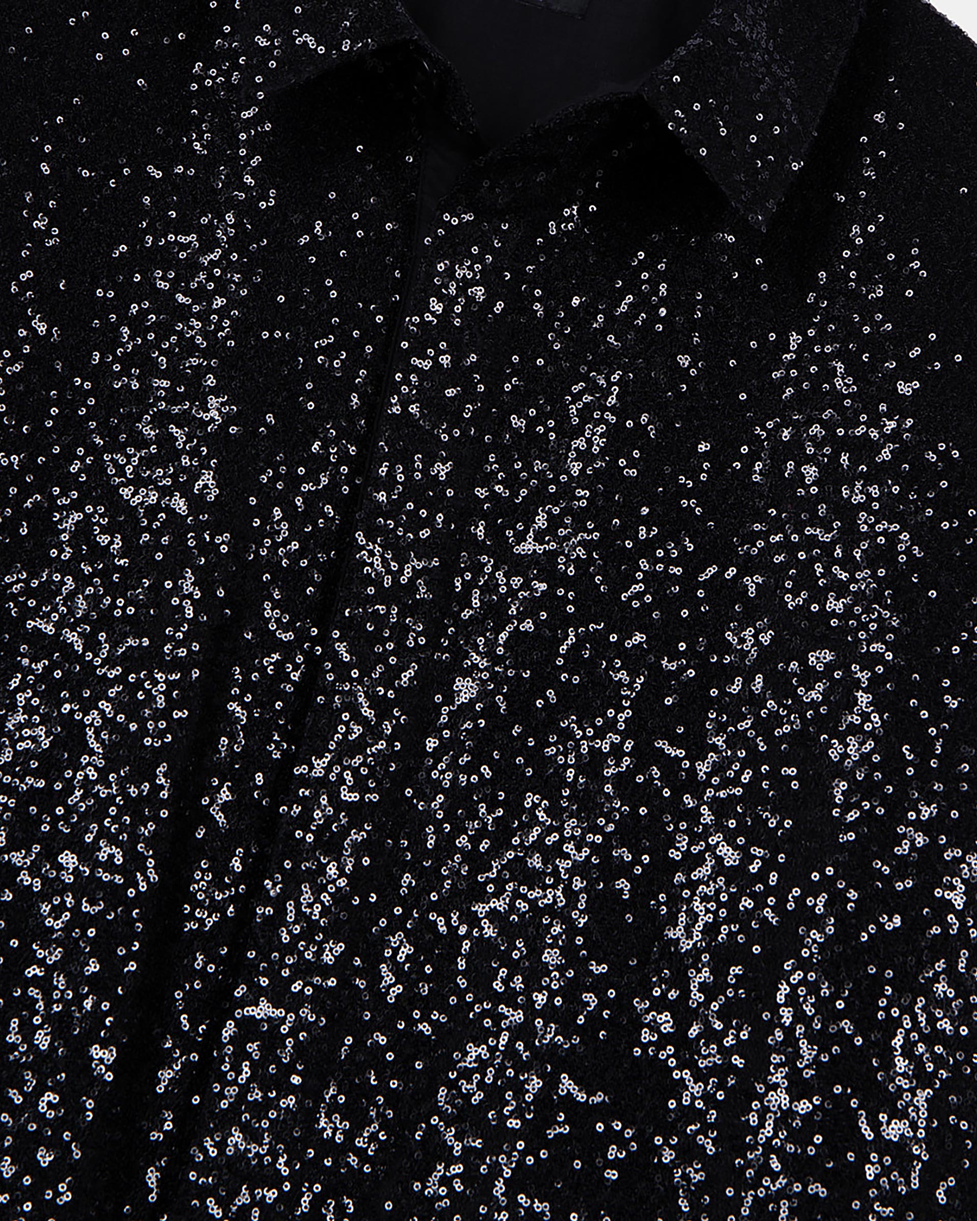 Black sequined shirt