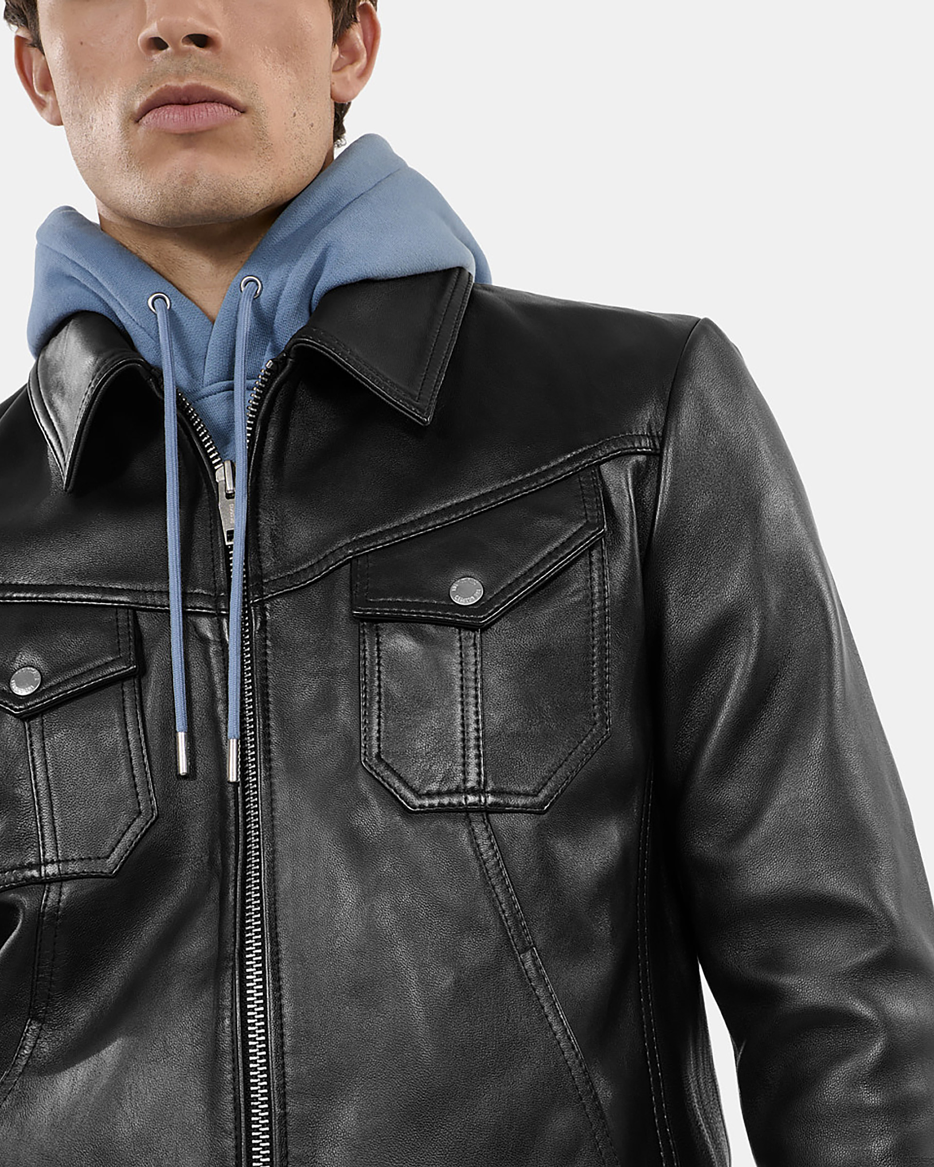Black leather jacket