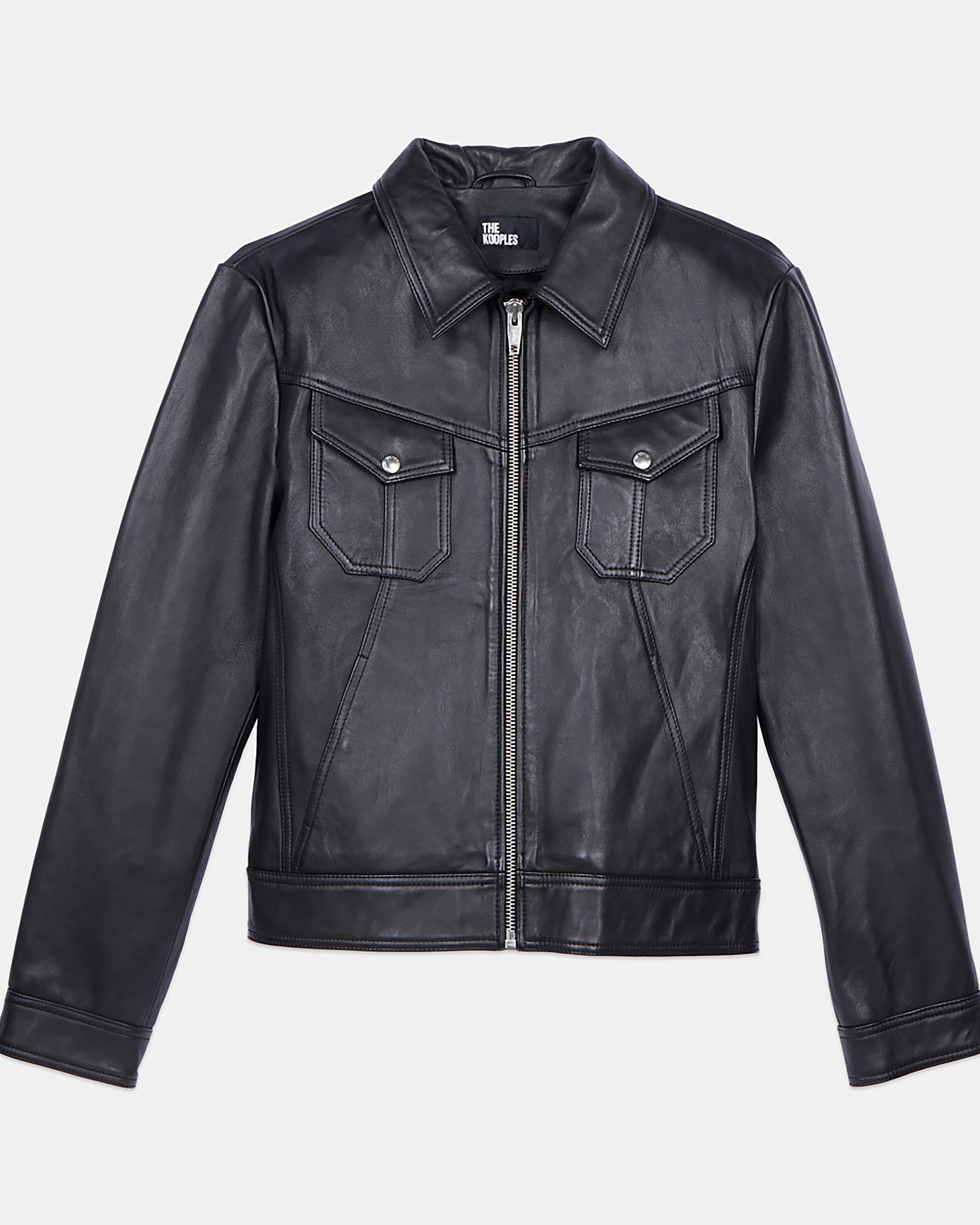 Black leather jacket