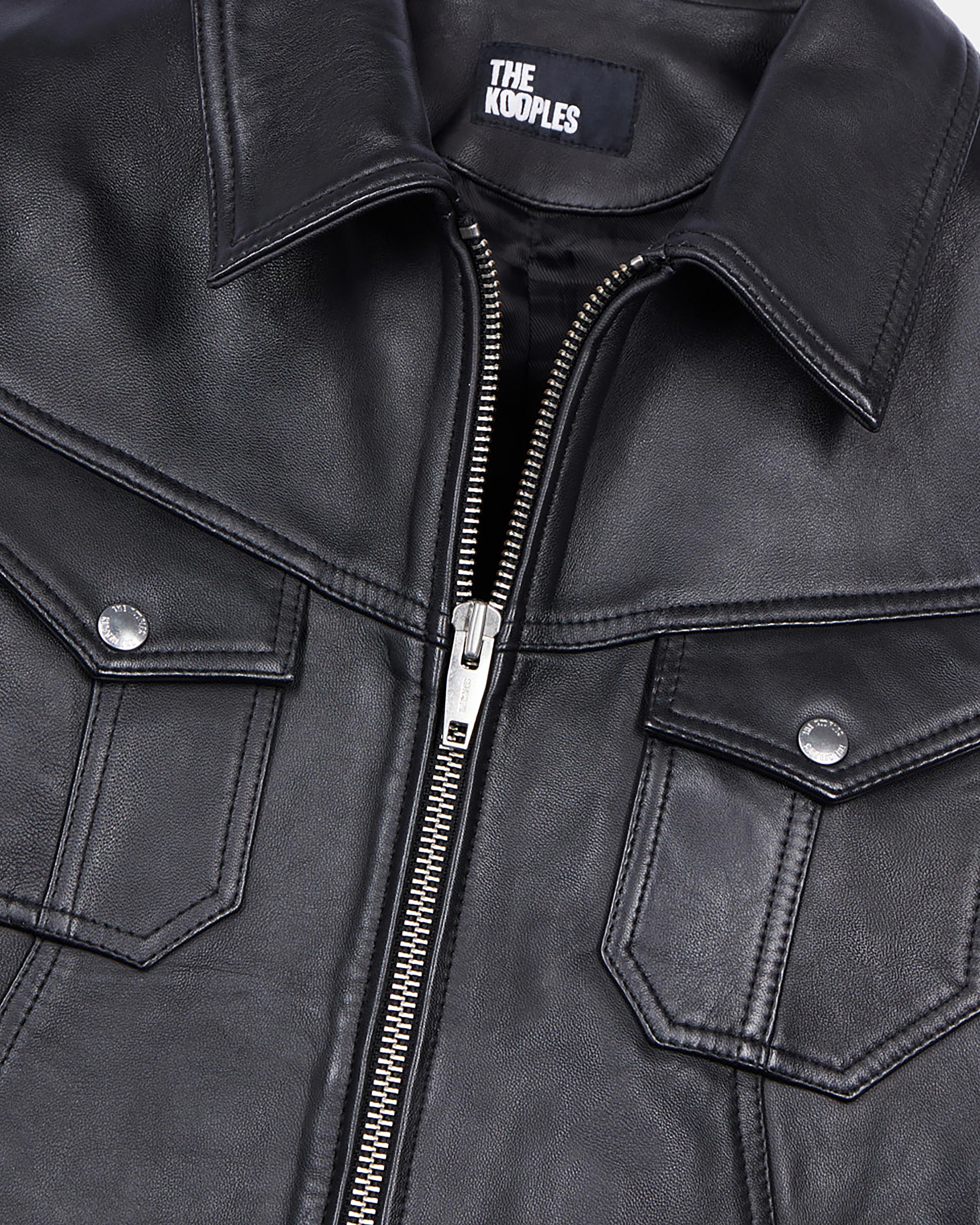 Black leather jacket