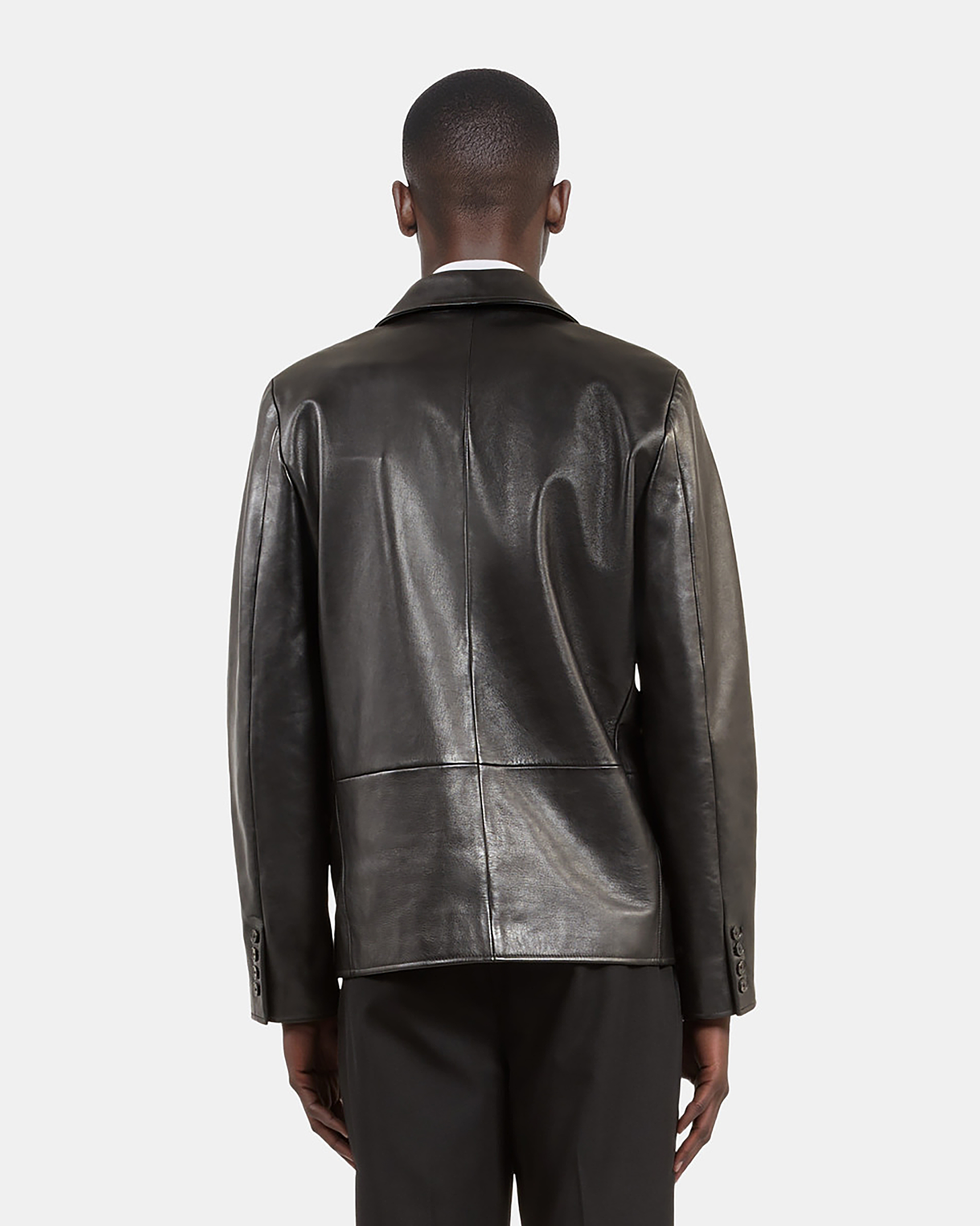 Black leather jacket