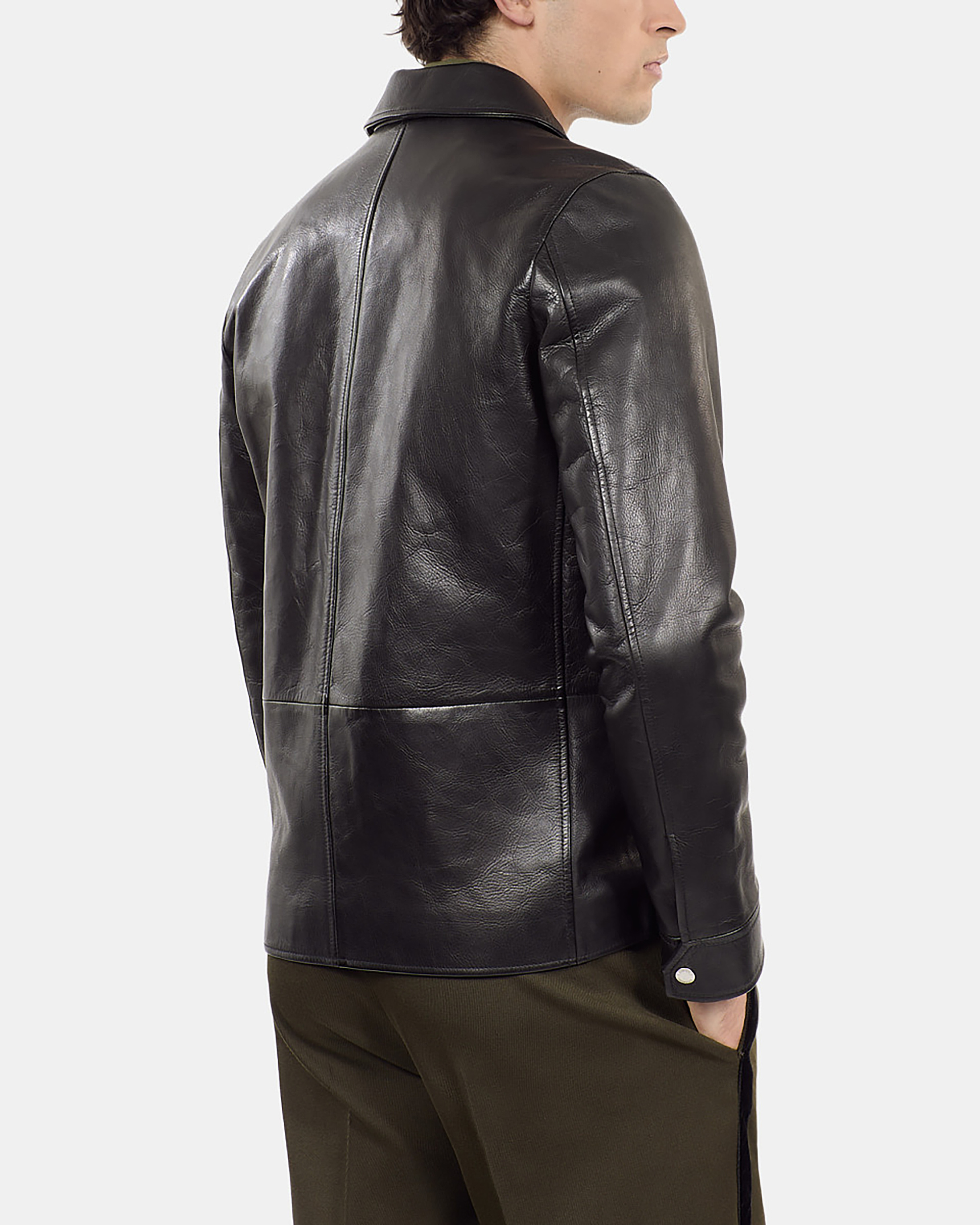 Black leather jacket