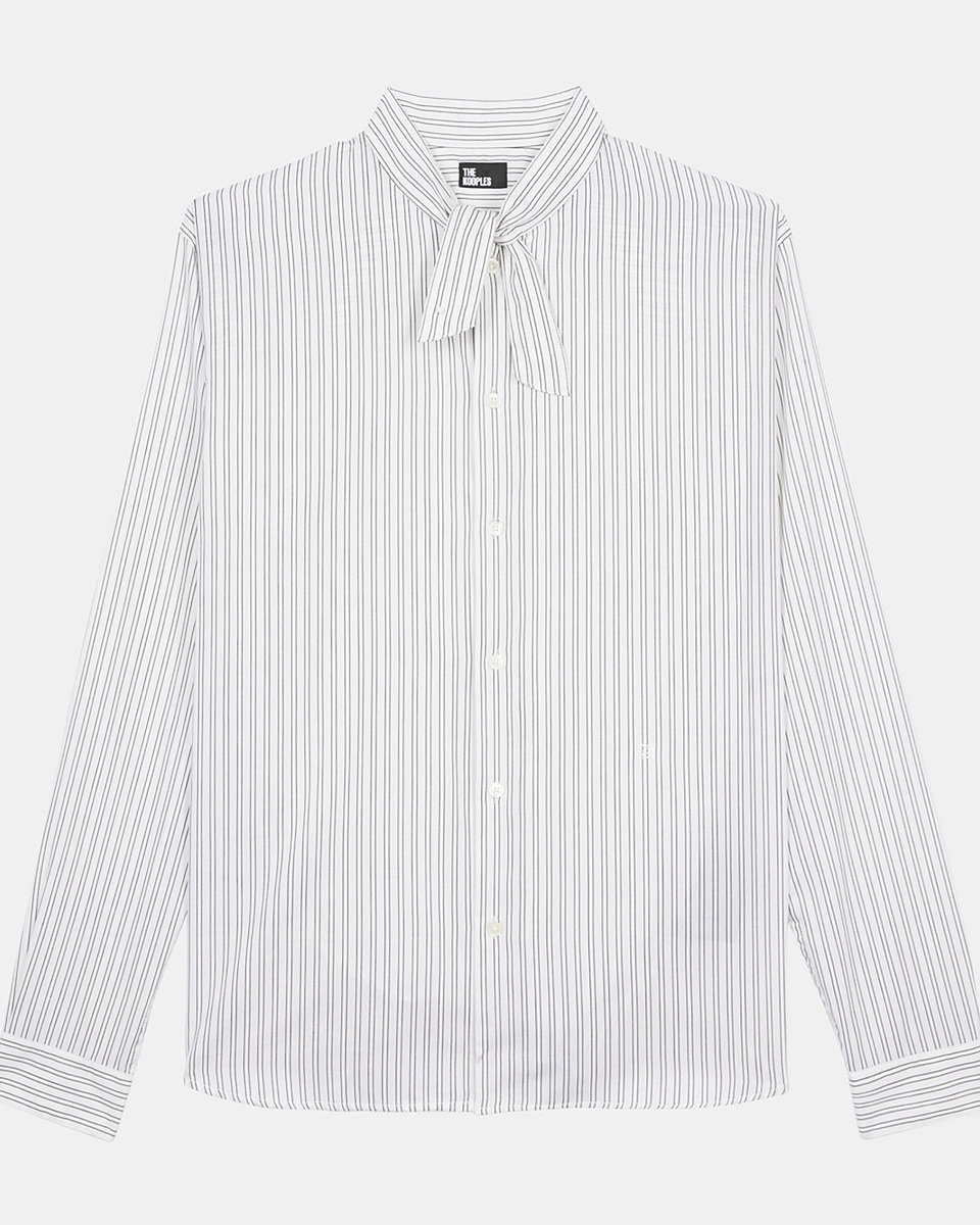 White pinstripe shirt