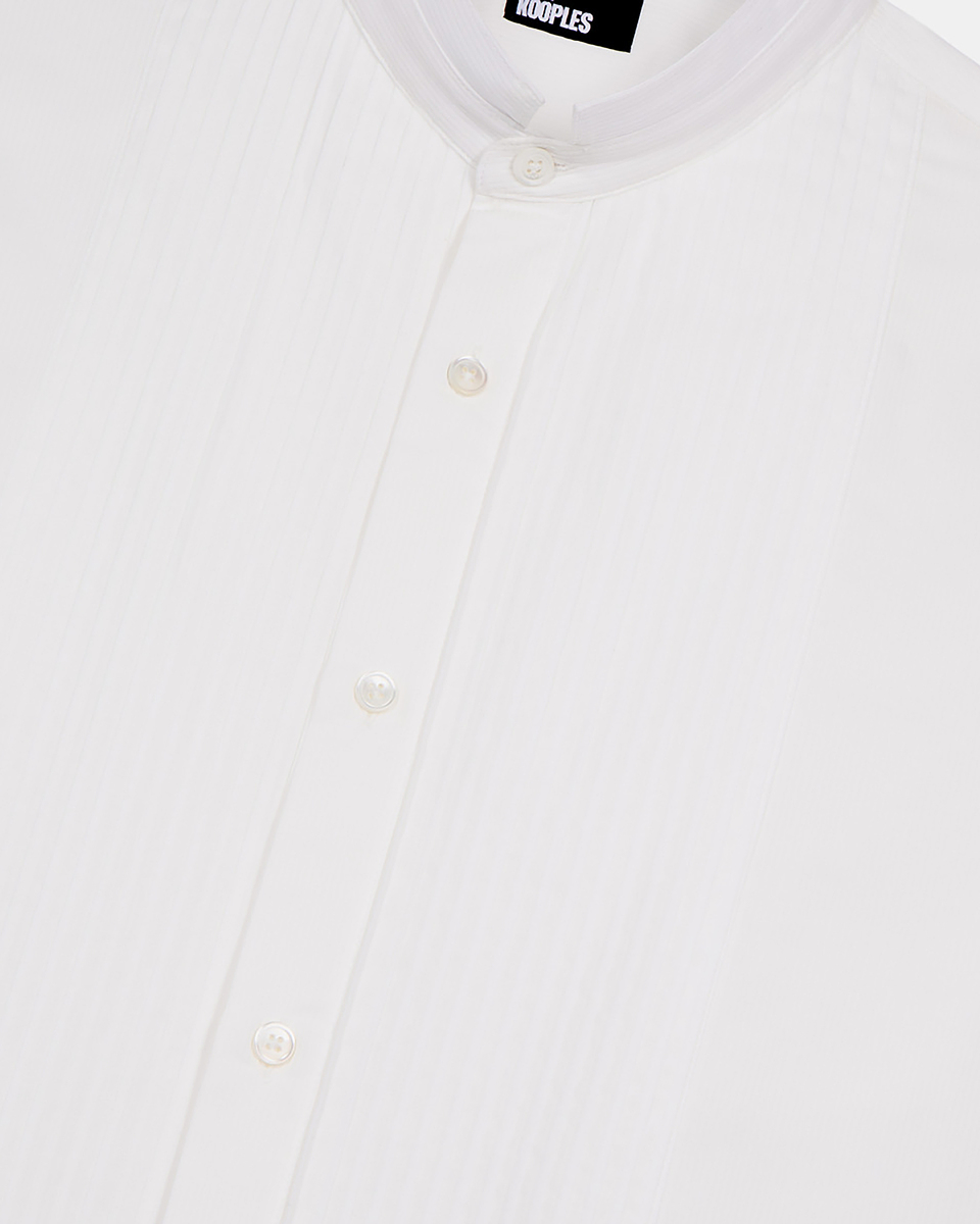 White formal shirt with officer collar
