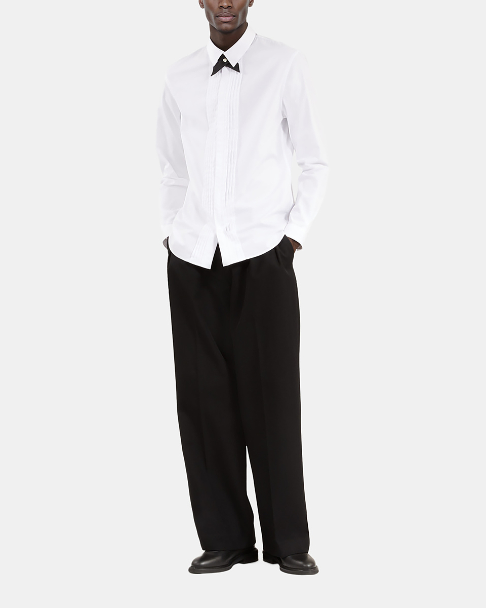 White formal shirt with classic collar
