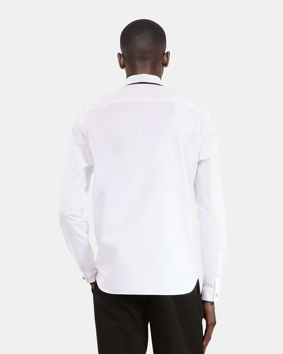 White formal shirt with classic collar