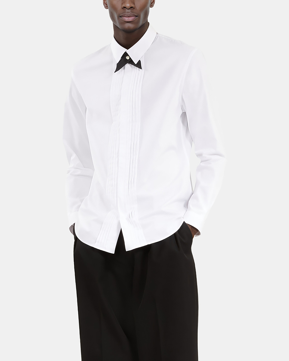 White formal shirt with classic collar