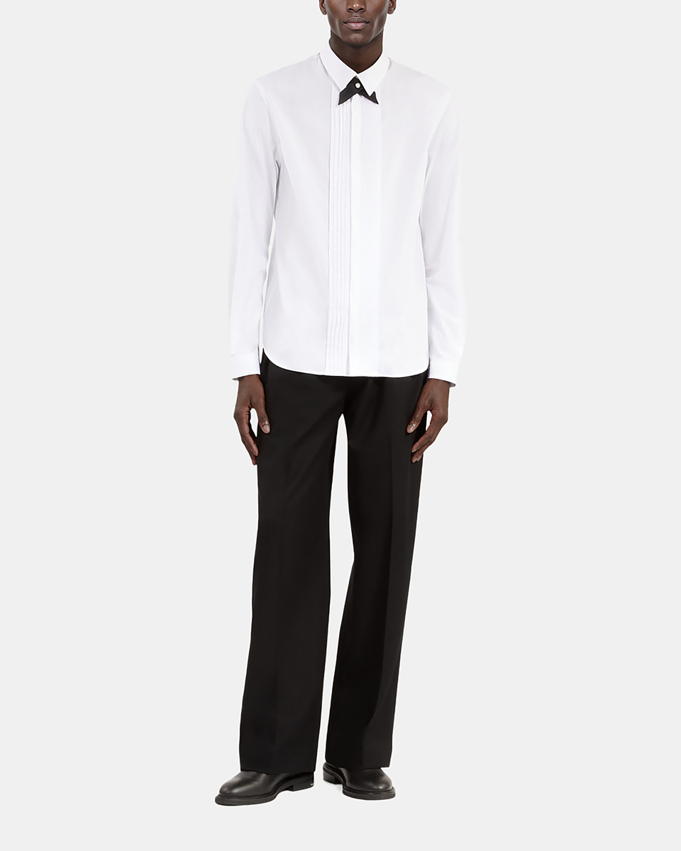 White formal shirt with classic collar