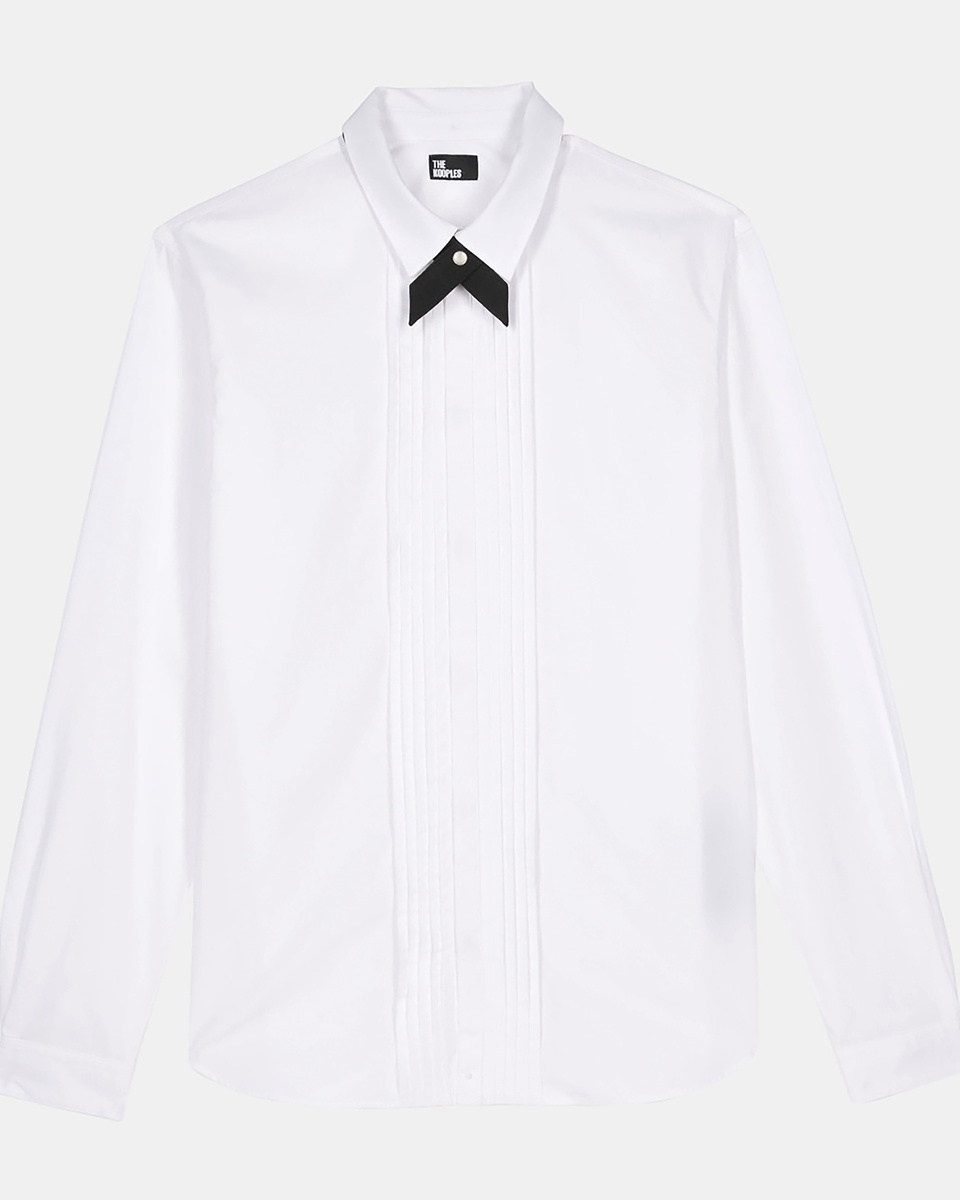 White formal shirt with classic collar