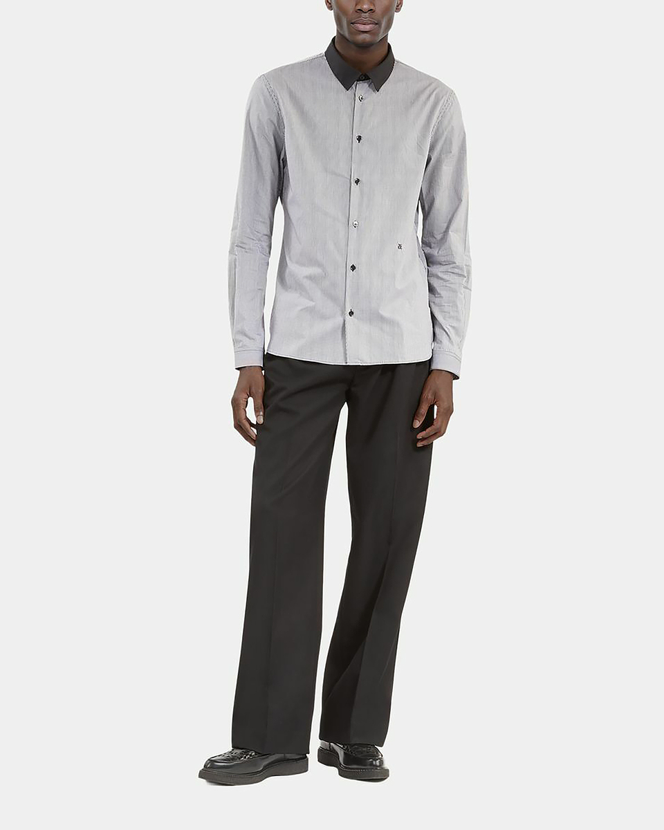 Black micro-checkered shirt