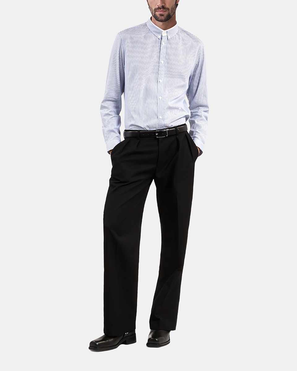 Blue striped formal shirt