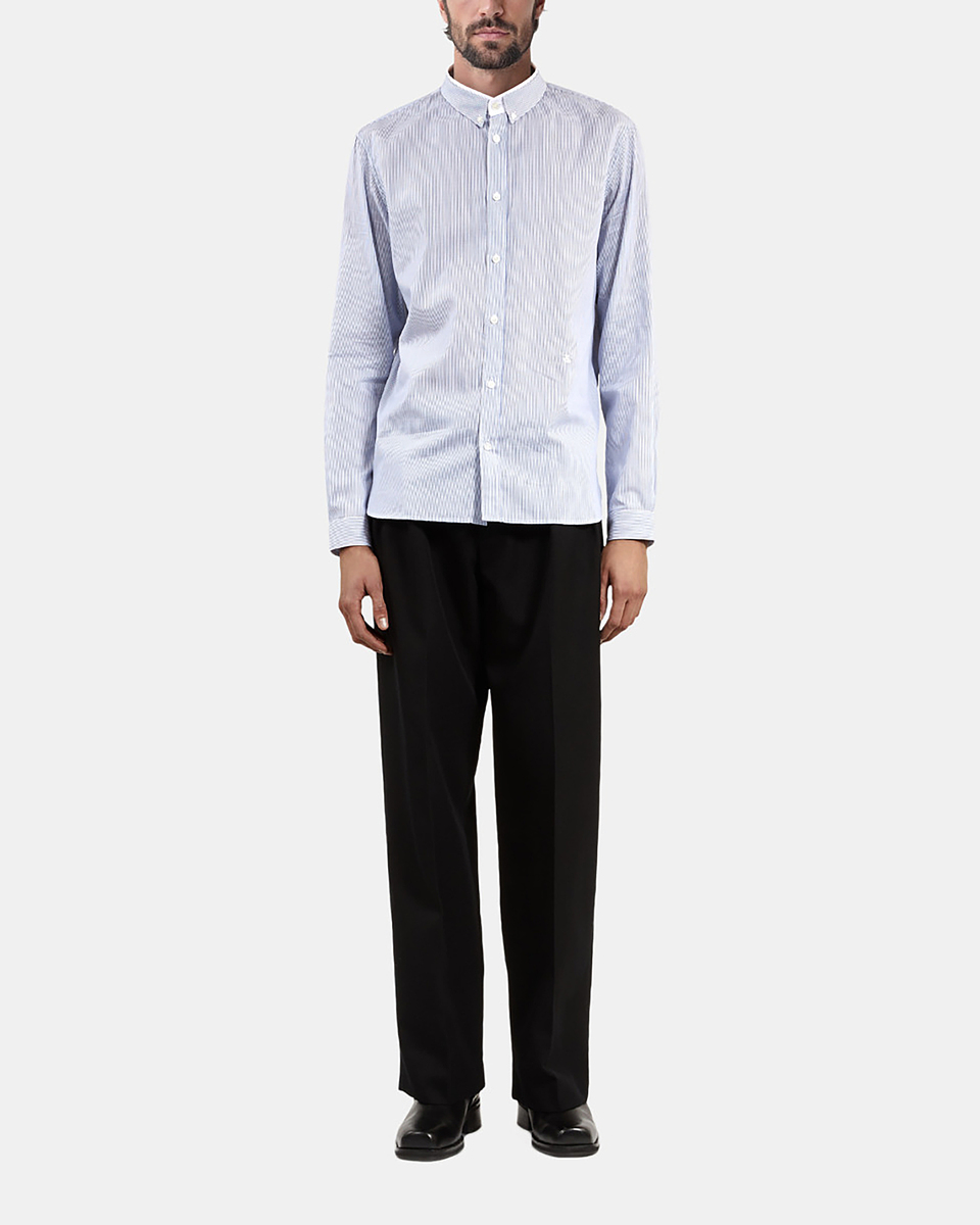 Blue striped formal shirt