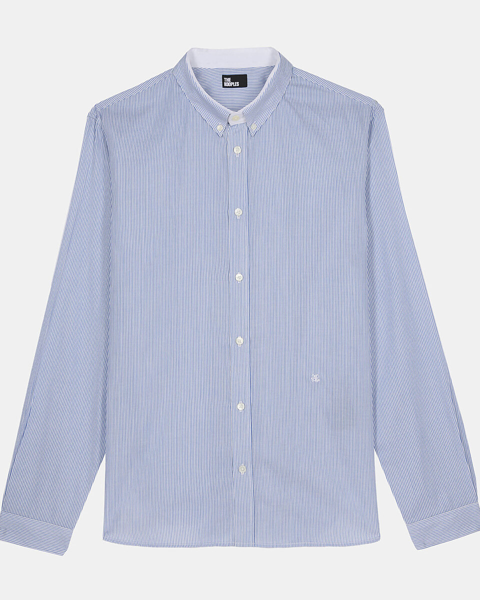 Blue striped formal shirt