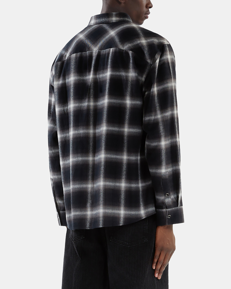 Black plaid shirt