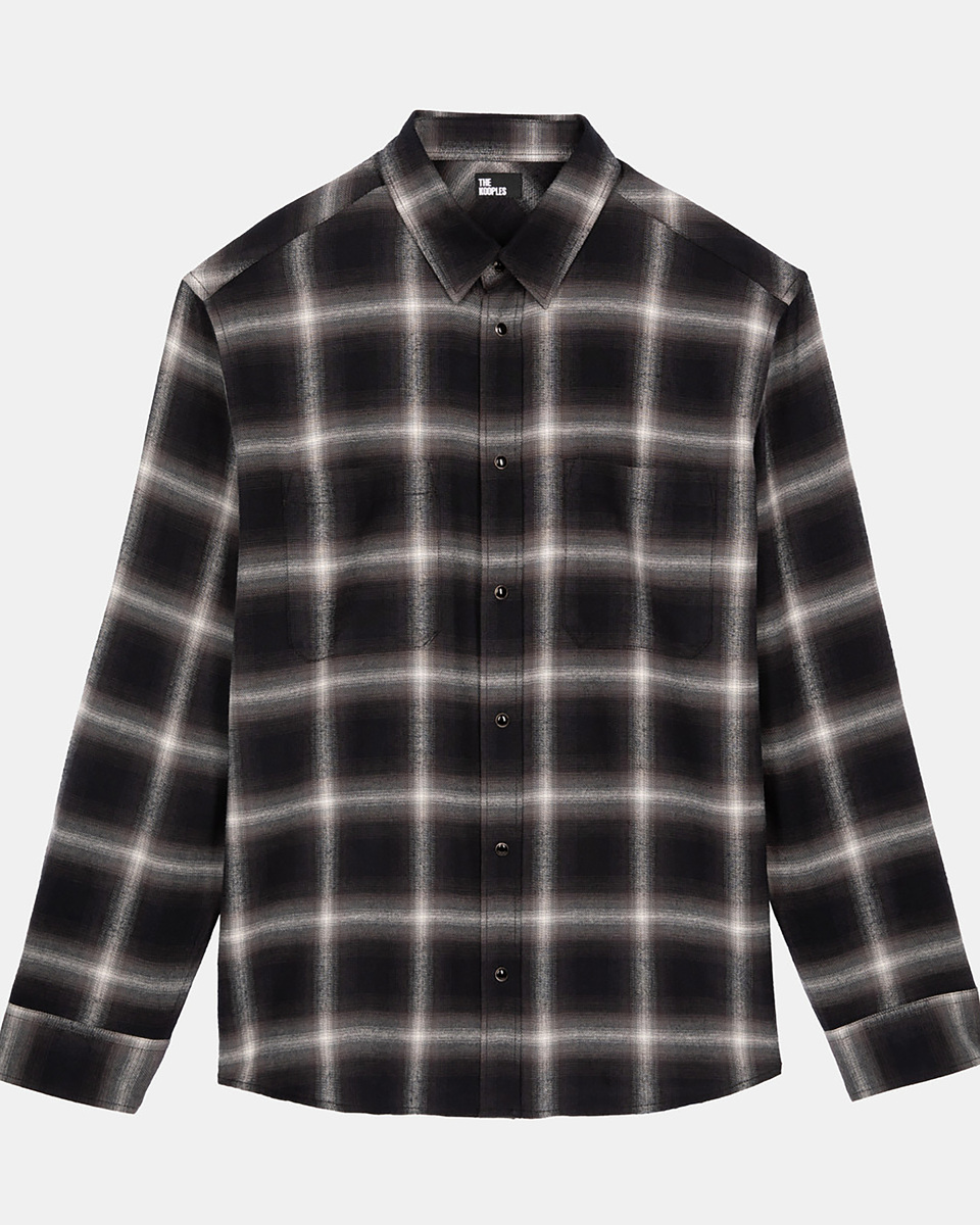 Black plaid shirt