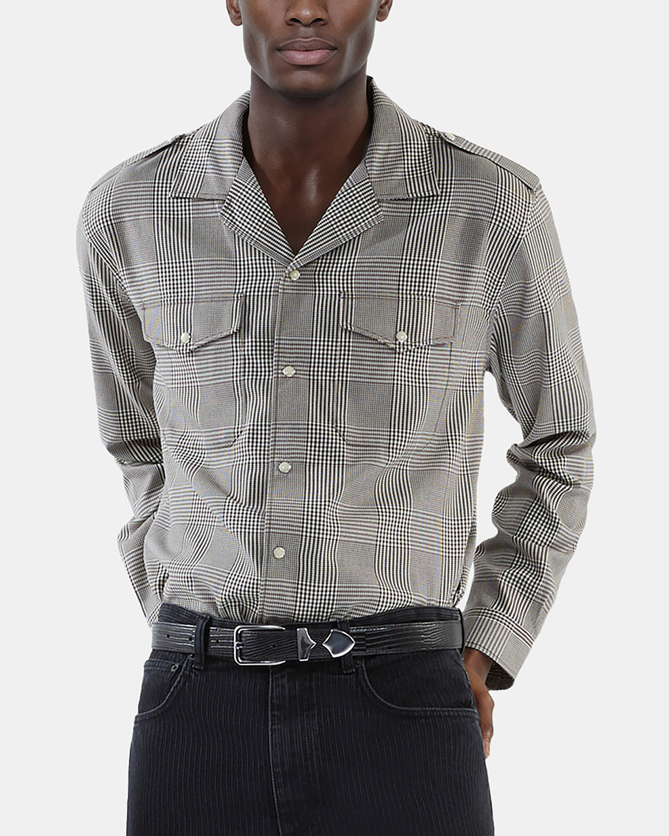 Black and white Prince of Wales shirt
