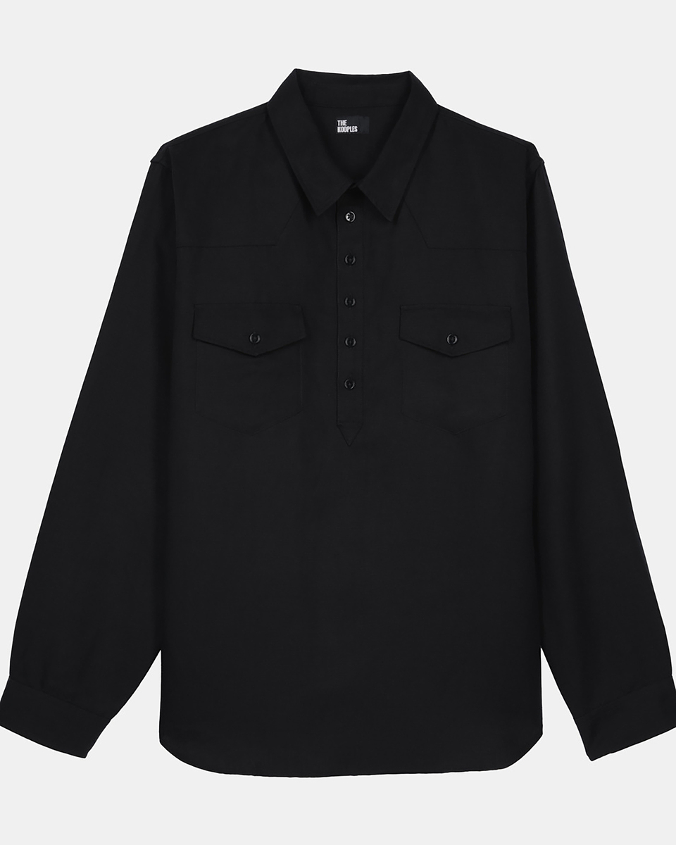Black polo shirt