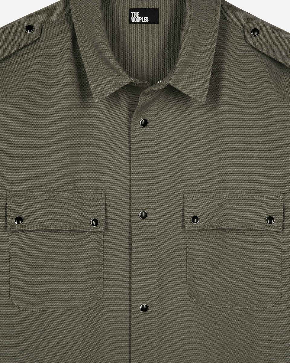 Khaki officer-style shirt
