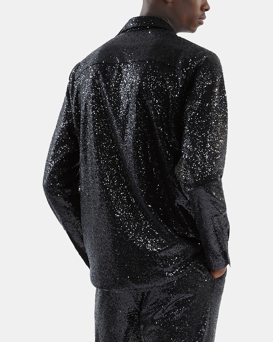 Black sequined shirt