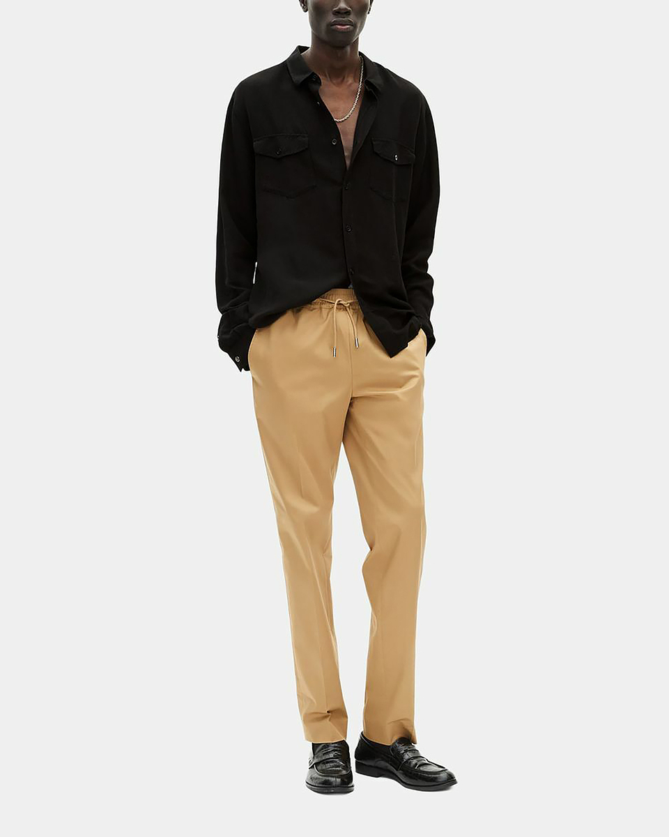 Black linen mix shirt
