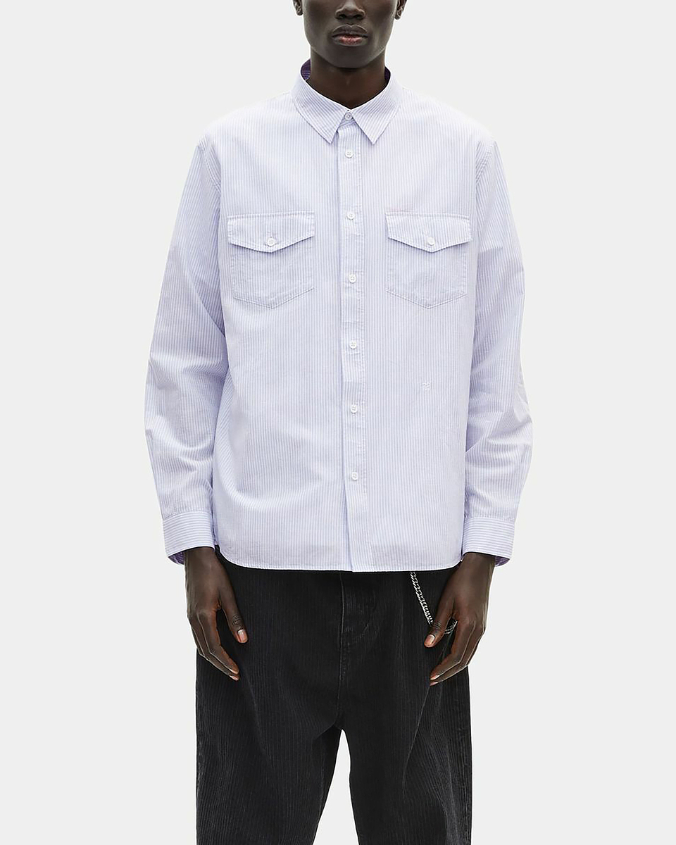 Blue striped shirt